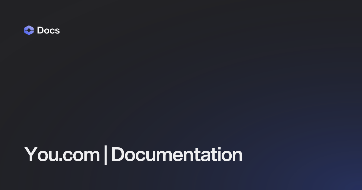 MCP Server | You.com | You.com | Documentation